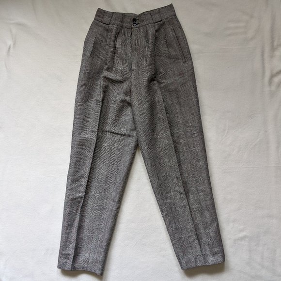 Vintage Pants - Vintage 80s Plaid Trousers